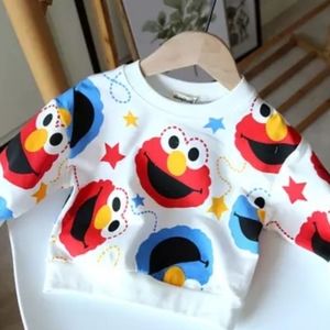 Elmo & Cookie Monster Sweater- Size:  Largel 100cm) White